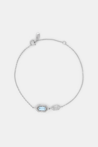 Armband Brianna Witgoud, Diamanten en Topaas
