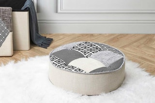 Pufe Patchwork Preto e branco