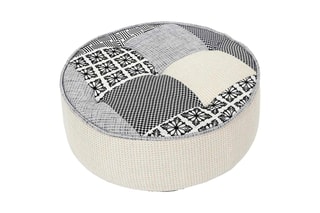 Pufe Patchwork Preto e branco