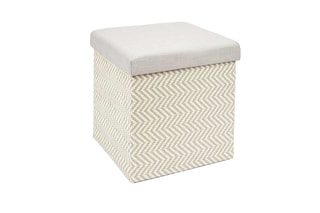 Baú pufe dobrável Mirage 38 x 38 x 38 cm - Cinzento