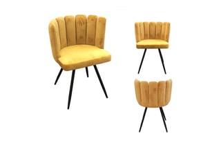 2 cadeiras Amarelo e preto