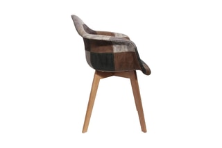 2 cadeirões Scandinave Patchwork Cinzento e cru