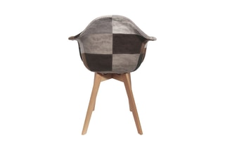 2 cadeirões Scandinave Patchwork Cinzento e cru
