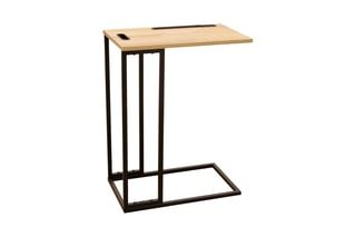 Mesa de sofá Imitação madeira e preto