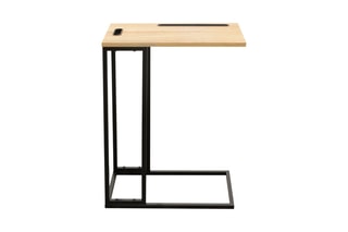 Mesa de sofá Imitação madeira e preto