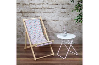Cadeira dobrável Liberty Natural e azul