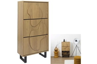Sapateira 3 portas inclináveis Calypso - 60 x 115 x 24 cm