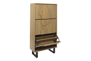 Sapateira 3 portas inclináveis Calypso - 60 x 115 x 24 cm
