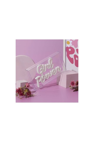 Candeeiro de mesa LED Grl Pwr - Transparente e rosa