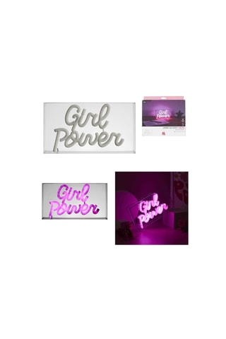 Candeeiro de mesa LED Grl Pwr - Transparente e rosa