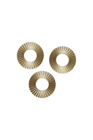 3 espelhos - 21 cm - Preto e dourado