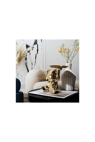 Vazia-bolsos em dolomite – 14,5 x 12 x 18 cm - Dourado