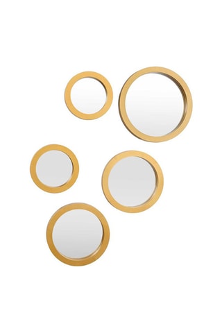 5 espelhos - 28 cm - Dourado