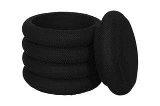 Pufe-baú Atome - Preto - Em poliéster 