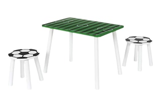 Mesa e 2 bancos em pinho Foot - 60 x 45 x 40 cm