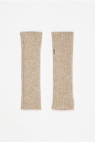 Kasjmier Vingerloze Handschoenen Beige