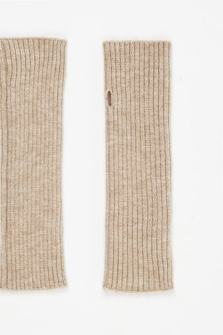 Kasjmier Vingerloze Handschoenen Beige