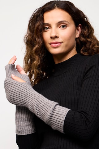 Kasjmier Vingerloze Handschoenen Grijs