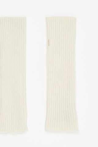 Kasjmier Vingerloze Handschoenen Wit