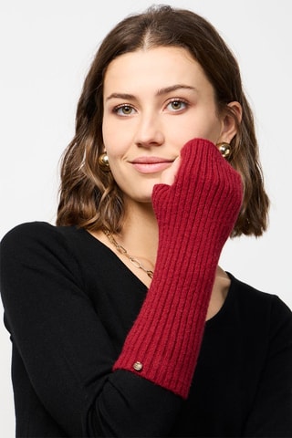 Kasjmier Vingerloze Handschoenen - Rood