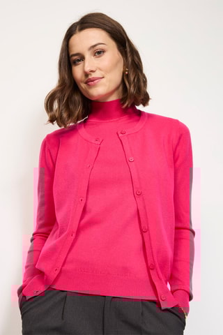 Kasjmier Trui en Vest - Fuchsia