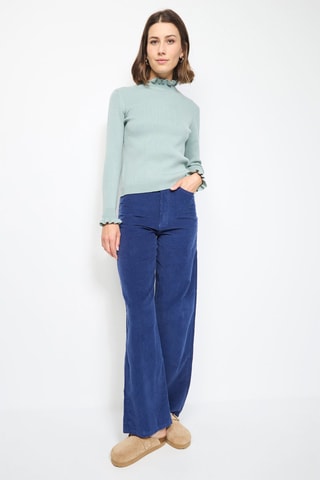 Pull en cachemire et soie - Turquoise