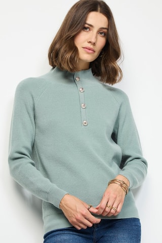 Camisola de caxemira e seda - Verde