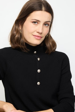 Camisola de caxemira e seda - Preto