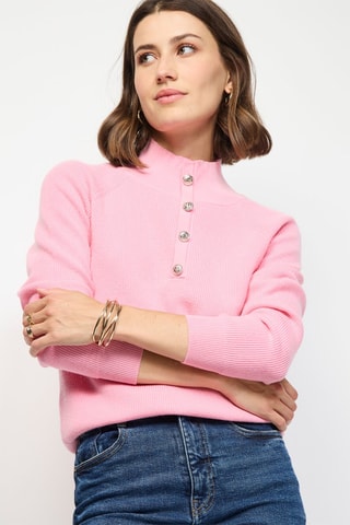 Camisola de caxemira e seda - Rosa