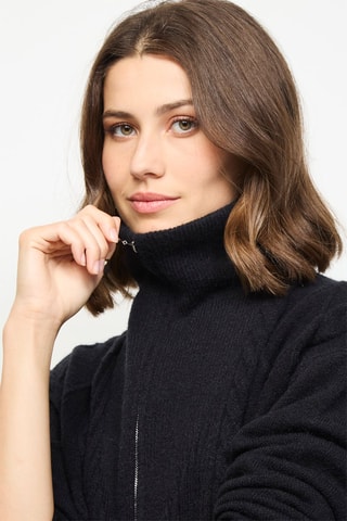 Pull poncho en cachemire - Noir