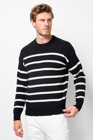 Camisola de caxemira - Preto e branco
