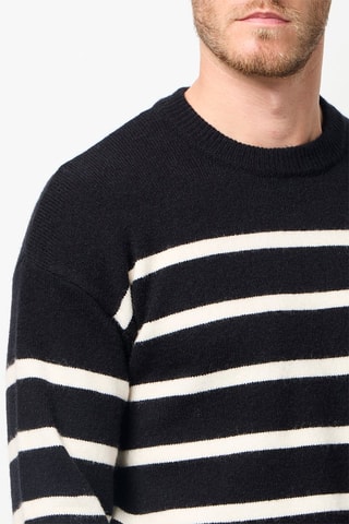Camisola de caxemira - Preto e branco