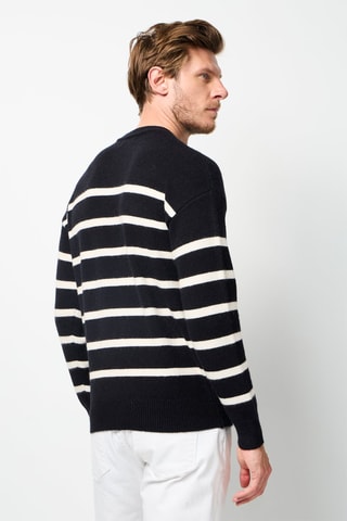 Camisola de caxemira - Preto e branco