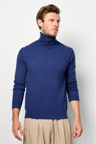 Camisola em caxemira - Azul