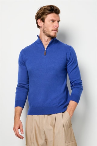 Camisola em caxemira - Azul