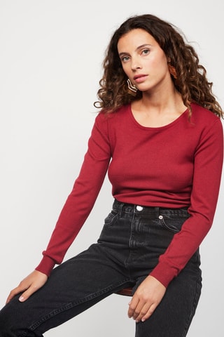 Kasjmier Trui Bordeauxrood