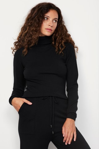 Camisola em caxemira Preto