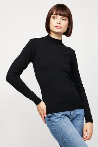Camisola em caxemira Preto