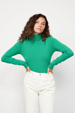 Camisola em caxemira Verde-esmeralda