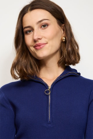 Kasjmier Trui-jurk - Marineblauw