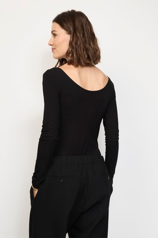Zijden Bodysuit - Zwart