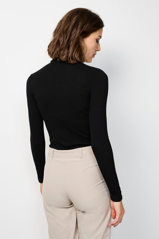 Zijden Bodysuit - Zwart