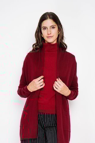 Lang Vest - Bordeauxrood