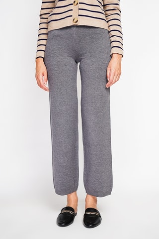 Broek Wide Legs - Gemêleerd Grijs