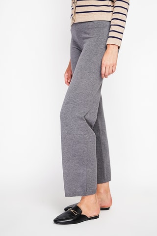 Broek Wide Legs - Gemêleerd Grijs
