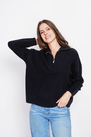 Oversized trui - Zwart