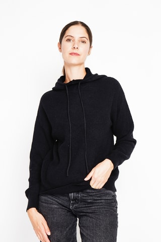 Oversized Trui met Capuchon - Zwart