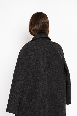 Wollen Oversized Jas - Donkergrijs