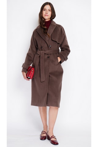 Wollen Oversized Jas - Bruin