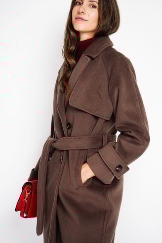 Wollen Oversized Jas - Bruin